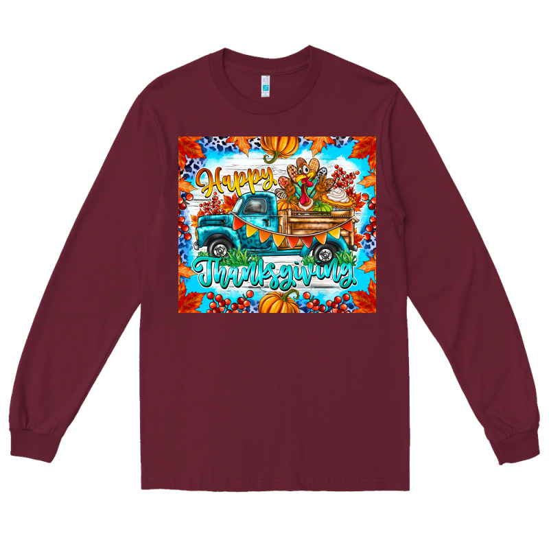 Happy Thanksgiving Long Sleeve Tee by CowhideDigitalArt | Teevron