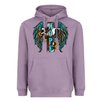 Lavender Western Wings Cross Hope Heavyweight Hoodie - RanaPortraitStore