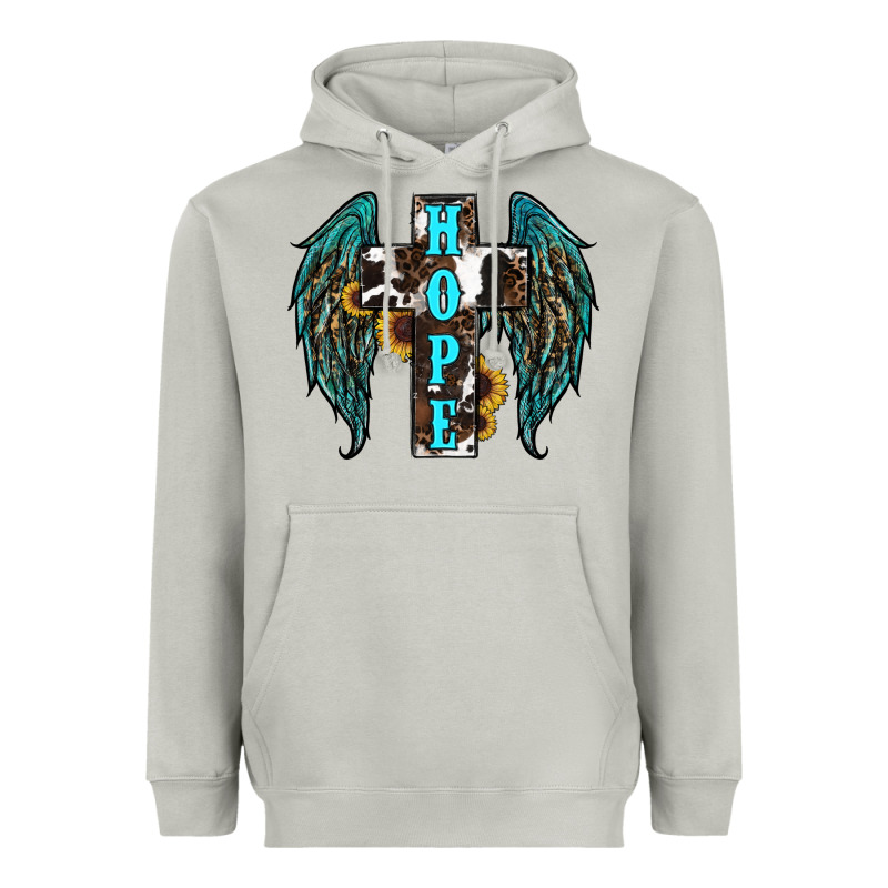Western Wings Cross Hope Heavyweight Hoodie by RanaPortraitStore | Teevron