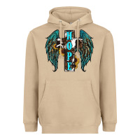Mushroom Western Wings Cross Hope Heavyweight Hoodie - RanaPortraitStore