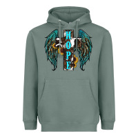 Sage Western Wings Cross Hope Heavyweight Hoodie - RanaPortraitStore
