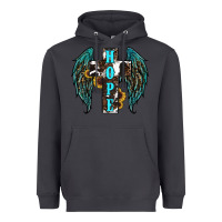 Smoke Western Wings Cross Hope Heavyweight Hoodie - RanaPortraitStore