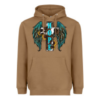 Toasted Coconut Western Wings Cross Hope Heavyweight Hoodie - RanaPortraitStore