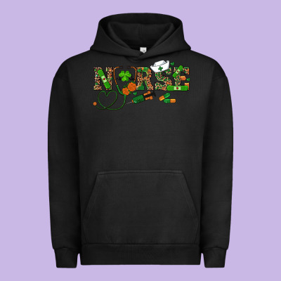 St Patrick's Day Nurse Urban Hoodie Designed By Ranaportraitstore