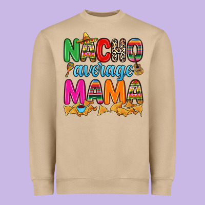 Nacho Average Mama Heavyweight Sweatshirt Designed By Ranaportraitstore