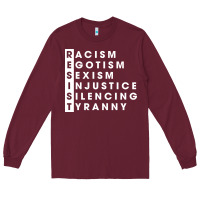 Burgundy resist   political resistance Long Sleeve Tee - baoMotion