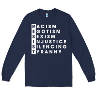 Navy resist   political resistance Long Sleeve Tee - baoMotion