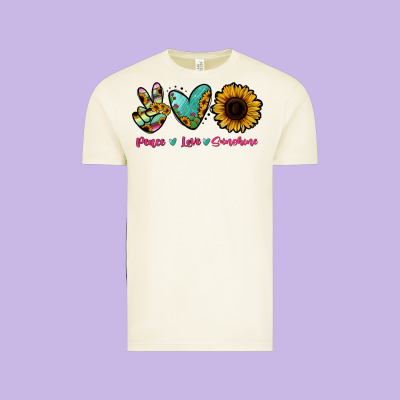 Peace Love Sunshine Vintage Tee Designed By Ranaportraitstore