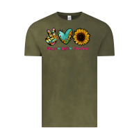 Vintage Olive Peace Love Sunshine Vintage Tee - RanaPortraitStore