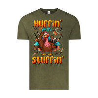 Vintage Olive huffin' for the stuffin' Vintage Tee - BundleAndBundleShop