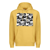 Antique Gold black and white camouflage background Premium Hoodie - Artiststas