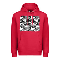 Cardinal black and white camouflage background Premium Hoodie - Artiststas