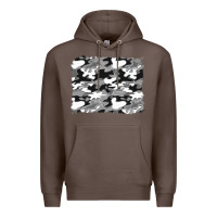 Coffee black and white camouflage background Premium Hoodie - Artiststas