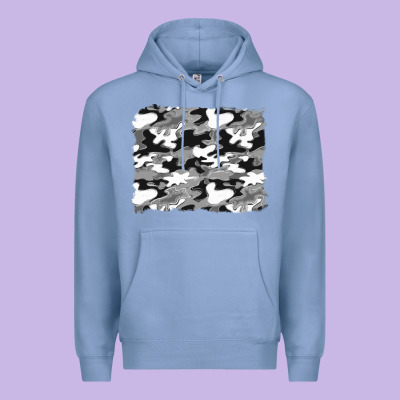 Black And White Camouflage Background Premium Hoodie Designed By Artiststas