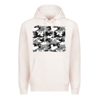 Pale Pink black and white camouflage background Premium Hoodie - Artiststas