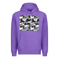 Purple black and white camouflage background Premium Hoodie - Artiststas