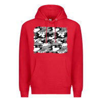 Red black and white camouflage background Premium Hoodie - Artiststas