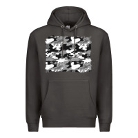 Smoke black and white camouflage background Premium Hoodie - Artiststas