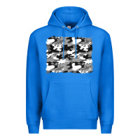 True Royal black and white camouflage background Premium Hoodie - Artiststas