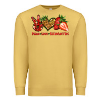 Antique Gold peace love strawberries Premium Sweatshirt - Jasminsmagicworld