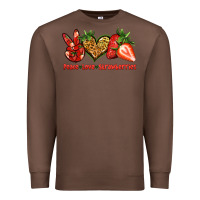 Chestnut peace love strawberries Premium Sweatshirt - Jasminsmagicworld