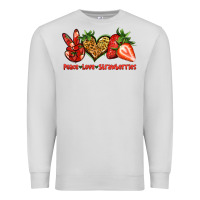 Dove Grey peace love strawberries Premium Sweatshirt - Jasminsmagicworld