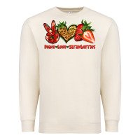 Sandshell peace love strawberries Premium Sweatshirt - Jasminsmagicworld