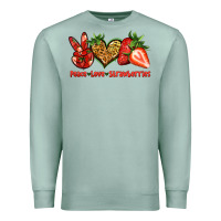Seafoam peace love strawberries Premium Sweatshirt - Jasminsmagicworld