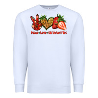 White peace love strawberries Premium Sweatshirt - Jasminsmagicworld