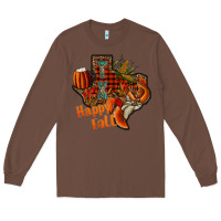 Chestnut happy fall texas Long Sleeve Tee - CowhideDigitalArt