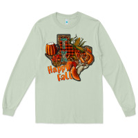 Matcha happy fall texas Long Sleeve Tee - CowhideDigitalArt