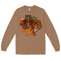 Toasted Coconut happy fall texas Long Sleeve Tee - CowhideDigitalArt