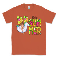 Copper Hello Summer Unicorn Classic Tee - CowCowDesign