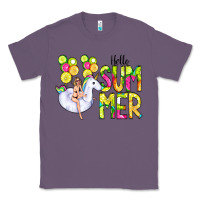 Lavender Hello Summer Unicorn Classic Tee - CowCowDesign