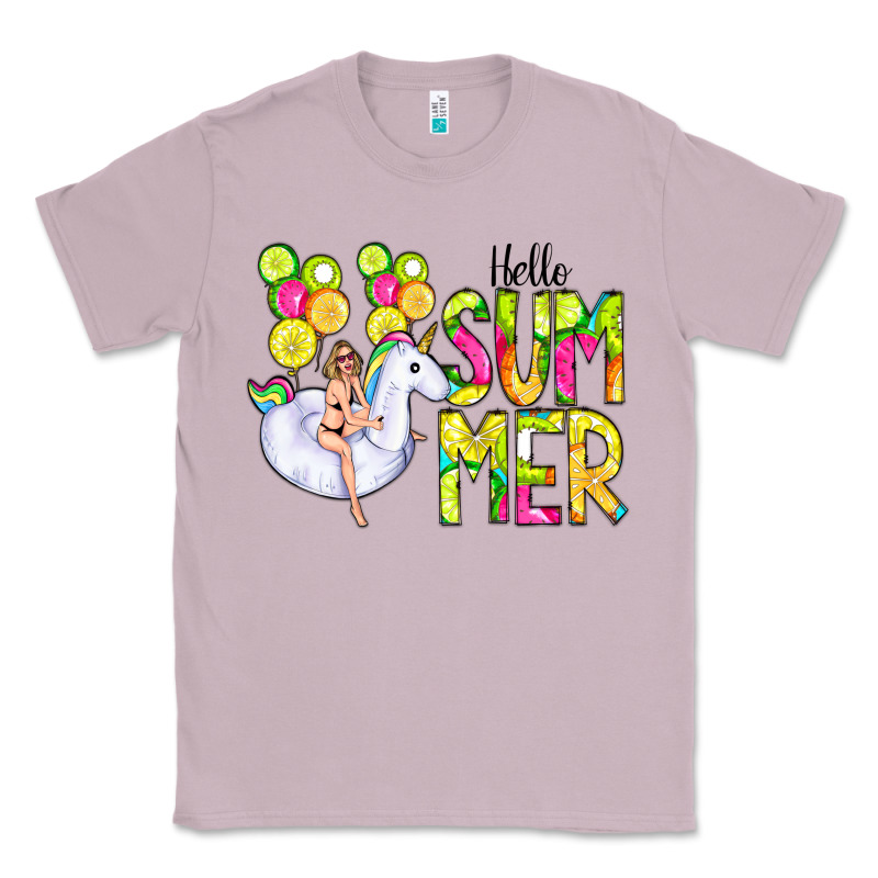 Hello Summer Unicorn Classic Tee by CowCowDesign | Teevron