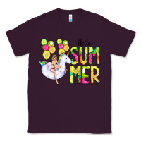 Plum Hello Summer Unicorn Classic Tee - CowCowDesign