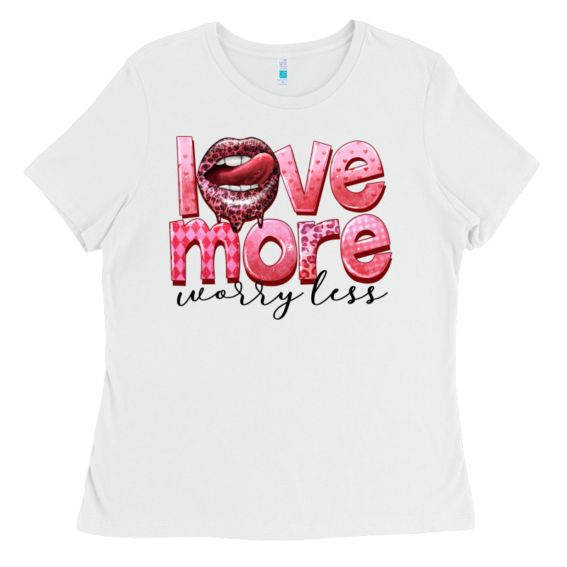 Love More Worry Less Ladies Tee by FaDigitalArtStudio | Teevron