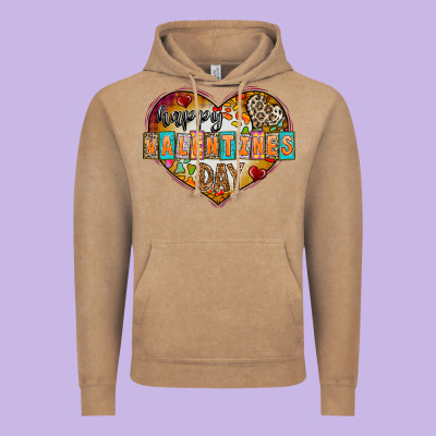 Happy Valentınes Day Vintage Hoodie Designed By Cowhidedigitalart