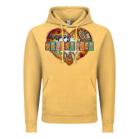 Vintage Mustard Happy Valentınes Day Vintage Hoodie - CowhideDigitalArt
