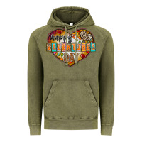 Vintage Olive Happy Valentınes Day Vintage Hoodie - CowhideDigitalArt
