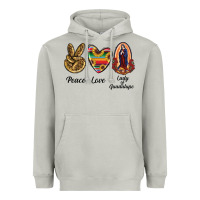 Moon Dust Peace Love Lady Of Guadalupe Heavyweight Hoodie - RanaPortraitStore