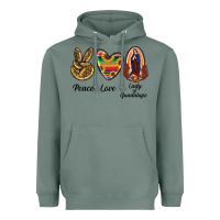 Sage Peace Love Lady Of Guadalupe Heavyweight Hoodie - RanaPortraitStore