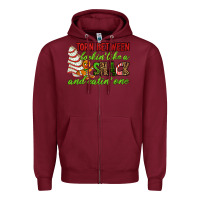 Burgundy Torn between lookin' like a snack and eatin' one Zipper Hoodie - RanaPortraitStore