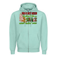 Seafoam Torn between lookin' like a snack and eatin' one Zipper Hoodie - RanaPortraitStore