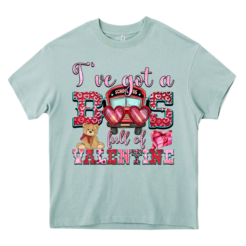 I've Got A Bus Full Of Valentine Heavy Core Tee by OliviaCreatesArt | Teevron