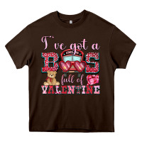 Chocolate Brown i've got a bus full of valentine Heavy Core Tee - OliviaCreatesArt