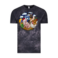 Cloud Black Farm And Pig Vintage Tee - FaDigitalArtStudio