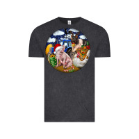 Vintage Black Farm And Pig Vintage Tee - FaDigitalArtStudio