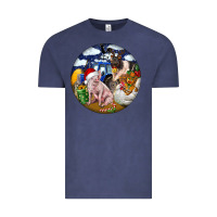 Vintage Denim Farm And Pig Vintage Tee - FaDigitalArtStudio