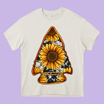 Sunflower Arrowhead Heavy Core Tee Designed By Jasminsmagicworld